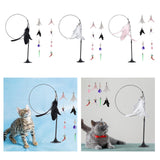 Maxbell Cat Teaser Toy Flexible Exerciser Handheld Teaser Toy for Prowl Jump  black