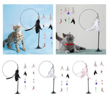 Maxbell Cat Teaser Toy Flexible Exerciser Handheld Teaser Toy for Prowl Jump  black