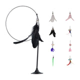 Maxbell Cat Teaser Toy Flexible Exerciser Handheld Teaser Toy for Prowl Jump  black