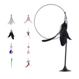 Maxbell Cat Teaser Toy Flexible Exerciser Handheld Teaser Toy for Prowl Jump  black