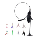 Maxbell Cat Teaser Toy Flexible Exerciser Handheld Teaser Toy for Prowl Jump  black