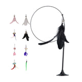 Maxbell Cat Teaser Toy Flexible Exerciser Handheld Teaser Toy for Prowl Jump  black