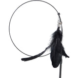 Maxbell Cat Teaser Toy Flexible Exerciser Handheld Teaser Toy for Prowl Jump  black
