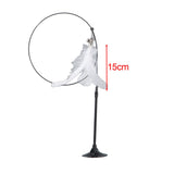 Maxbell Cat Teaser Toy Flexible Exerciser Handheld Teaser Toy for Prowl Jump  White