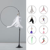 Maxbell Cat Teaser Toy Flexible Exerciser Handheld Teaser Toy for Prowl Jump  White