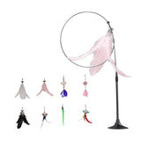 Maxbell Cat Teaser Toy Flexible Exerciser Handheld Teaser Toy for Prowl Jump  Pink