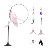 Maxbell Cat Teaser Toy Flexible Exerciser Handheld Teaser Toy for Prowl Jump  Pink