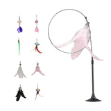 Maxbell Cat Teaser Toy Flexible Exerciser Handheld Teaser Toy for Prowl Jump  Pink