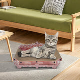 Maxbell Corrugated Cardboard Cat Scratcher Couch Bed for Indoor Cats Home Decoration
