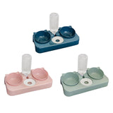 Maxbell 3 in 1 Dog Cat Bowls Water and Food Bowl Set for Rabbit Small or Medium Dogs Dark Blue