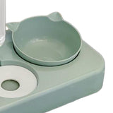 Maxbell 3 in 1 Dog Cat Bowls Water and Food Bowl Set for Rabbit Small or Medium Dogs Green