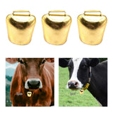 Maxbell 3 Pieces Dog Collar Bells Durable Wildlife Bell for Pet Small Animals Kitten Gold