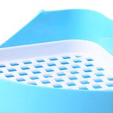 Maxbell Pee Pan Tray Portable Pet Toilet Potty Trainer for Guinea Pigs Ferrets Birds blue