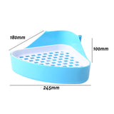 Maxbell Pee Pan Tray Portable Pet Toilet Potty Trainer for Guinea Pigs Ferrets Birds blue