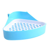 Maxbell Pee Pan Tray Portable Pet Toilet Potty Trainer for Guinea Pigs Ferrets Birds blue