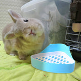 Maxbell Pee Pan Tray Portable Pet Toilet Potty Trainer for Guinea Pigs Ferrets Birds blue