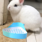 Maxbell Pee Pan Tray Portable Pet Toilet Potty Trainer for Guinea Pigs Ferrets Birds blue
