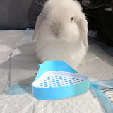 Maxbell Pee Pan Tray Portable Pet Toilet Potty Trainer for Guinea Pigs Ferrets Birds blue