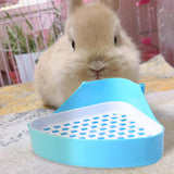 Maxbell Pee Pan Tray Portable Pet Toilet Potty Trainer for Guinea Pigs Ferrets Birds blue