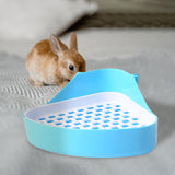 Maxbell Pee Pan Tray Portable Pet Toilet Potty Trainer for Guinea Pigs Ferrets Birds blue
