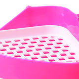 Maxbell Pee Pan Tray Portable Pet Toilet Potty Trainer for Guinea Pigs Ferrets Birds pink