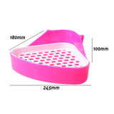 Maxbell Pee Pan Tray Portable Pet Toilet Potty Trainer for Guinea Pigs Ferrets Birds pink