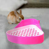 Maxbell Pee Pan Tray Portable Pet Toilet Potty Trainer for Guinea Pigs Ferrets Birds pink