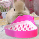 Maxbell Pee Pan Tray Portable Pet Toilet Potty Trainer for Guinea Pigs Ferrets Birds pink