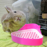 Maxbell Pee Pan Tray Portable Pet Toilet Potty Trainer for Guinea Pigs Ferrets Birds pink