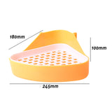 Maxbell Pee Pan Tray Portable Pet Toilet Potty Trainer for Guinea Pigs Ferrets Birds yellow