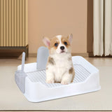 Maxbell Pet Dog Toilet Puppy Training Potty Tray Potty Pan Indoor Dog Potty Tray white