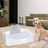 Maxbell Pet Dog Toilet Puppy Training Potty Tray Potty Pan Indoor Dog Potty Tray white