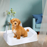 Maxbell Pet Dog Toilet Puppy Training Potty Tray Potty Pan Indoor Dog Potty Tray white