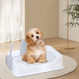 Maxbell Pet Dog Toilet Puppy Training Potty Tray Potty Pan Indoor Dog Potty Tray white