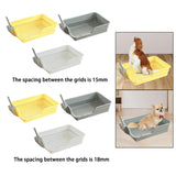 Maxbell Durable Stainless Steel Mesh Grids Pet Training Toilet Indoor Dog Potty Tray Yellow Spacing 15mm