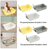 Maxbell Durable Stainless Steel Mesh Grids Pet Training Toilet Indoor Dog Potty Tray Yellow Spacing 15mm