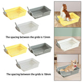 Maxbell Durable Stainless Steel Mesh Grids Pet Training Toilet Indoor Dog Potty Tray Yellow Spacing 15mm