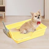 Maxbell Durable Stainless Steel Mesh Grids Pet Training Toilet Indoor Dog Potty Tray Yellow Spacing 15mm