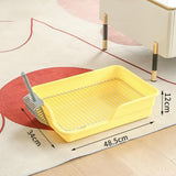 Maxbell Durable Stainless Steel Mesh Grids Pet Training Toilet Indoor Dog Potty Tray Yellow Spacing 18mm