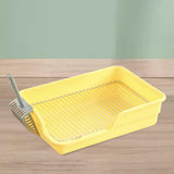 Maxbell Durable Stainless Steel Mesh Grids Pet Training Toilet Indoor Dog Potty Tray Yellow Spacing 18mm