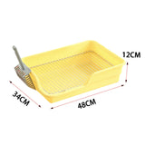 Maxbell Durable Stainless Steel Mesh Grids Pet Training Toilet Indoor Dog Potty Tray Yellow Spacing 18mm