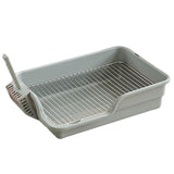 Maxbell Durable Stainless Steel Mesh Grids Pet Training Toilet Indoor Dog Potty Tray Gray Spacing 15mm