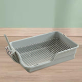 Maxbell Durable Stainless Steel Mesh Grids Pet Training Toilet Indoor Dog Potty Tray Gray Spacing 15mm