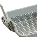 Maxbell Durable Stainless Steel Mesh Grids Pet Training Toilet Indoor Dog Potty Tray Gray Spacing 15mm