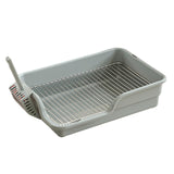 Maxbell Durable Stainless Steel Mesh Grids Pet Training Toilet Indoor Dog Potty Tray Gray Spacing 18mm