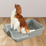Maxbell Durable Stainless Steel Mesh Grids Pet Training Toilet Indoor Dog Potty Tray Gray Spacing 18mm