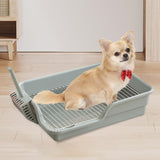 Maxbell Durable Stainless Steel Mesh Grids Pet Training Toilet Indoor Dog Potty Tray Gray Spacing 18mm
