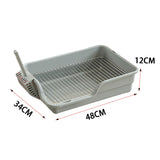 Maxbell Durable Stainless Steel Mesh Grids Pet Training Toilet Indoor Dog Potty Tray Gray Spacing 18mm