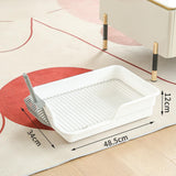 Maxbell Durable Stainless Steel Mesh Grids Pet Training Toilet Indoor Dog Potty Tray White Spacing 15mm