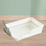 Maxbell Durable Stainless Steel Mesh Grids Pet Training Toilet Indoor Dog Potty Tray White Spacing 18mm